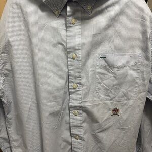 Tommy Hilfiger XL Blue-Grey Button-Down Long Sleeve Shirt